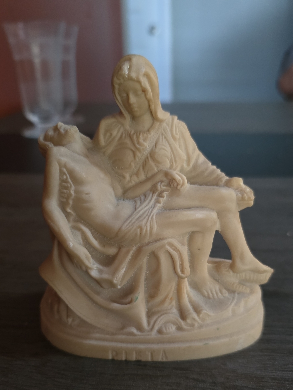 Unbranded Cream Pietà Sculpture Figurine